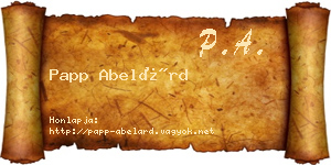 Papp Abelárd névjegykártya